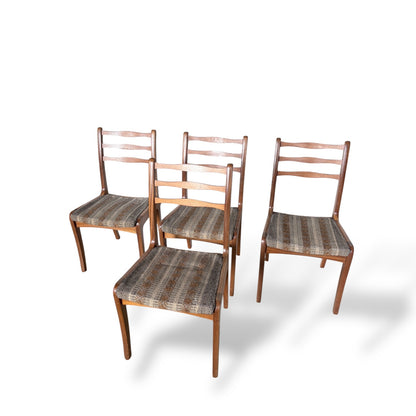 Vintage Nathan Set of Four Teak Dining Chairs — view 5