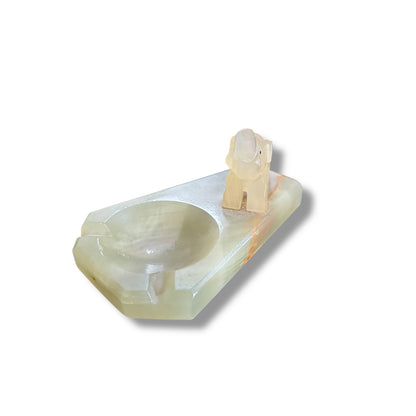 Vintage Onyx Elephant Ashtray