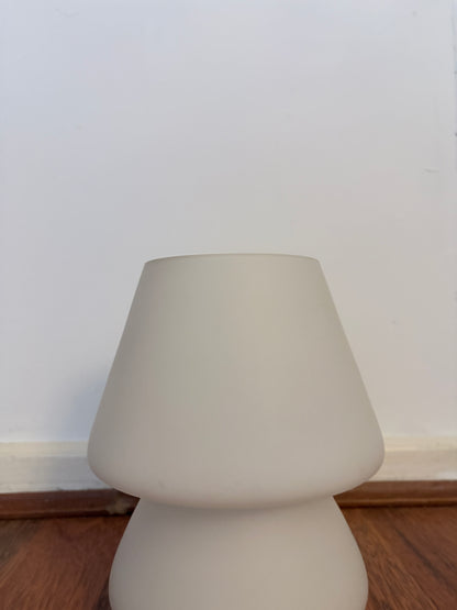 Mid Century Frosted Glass Mushroom Table Lamp