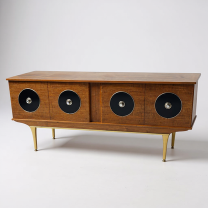 Stonehill Mid-Century Sideboard | 1960s British Teak Credenza with Atomic Handles