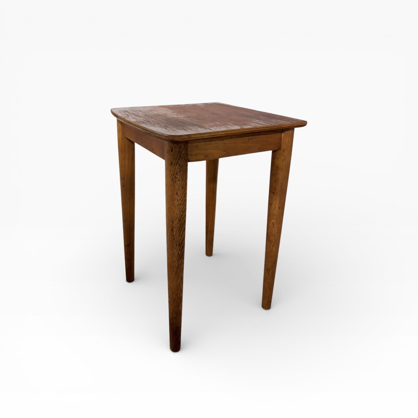 Vintage Teak & Oak Side Table – Compact Mid-Century Accent Table — view 6
