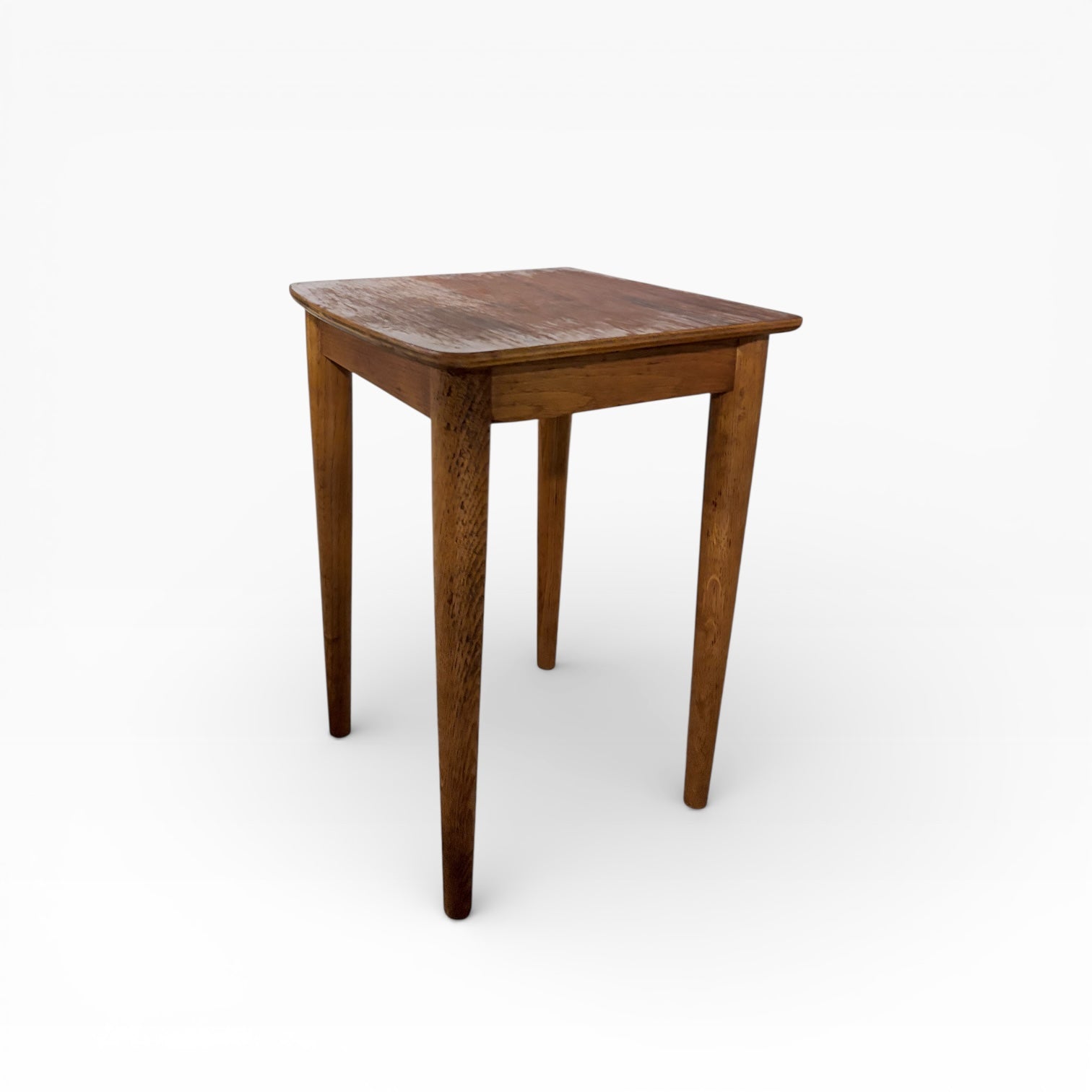 Vintage Teak & Oak Side Table – Compact Mid-Century Accent Table — view 6