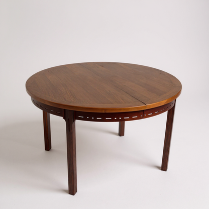 Mid-Century Swedish Rosewood & Teak Extending Dining Table by Nils Jonsson for Troeds