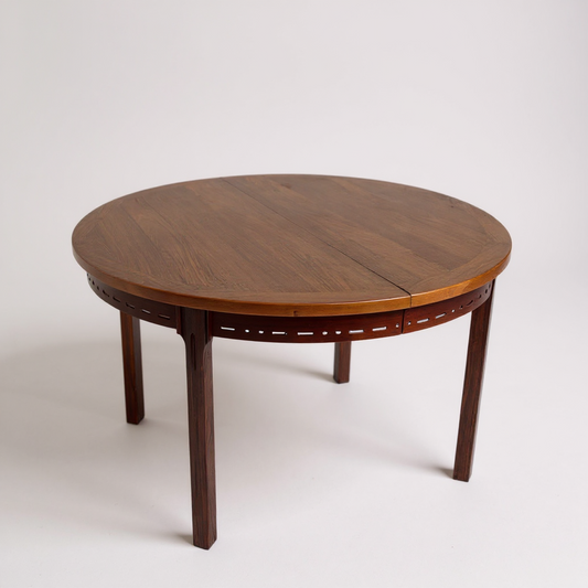 Mid-Century Swedish Rosewood & Teak Extending Dining Table by Nils Jonsson for Troeds