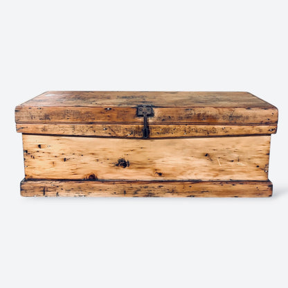 Antique Rustic Solid Pine Carpenter’s Tool Chest / Storage Box