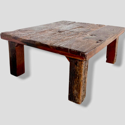 Mid Century Brutalist Driftwood Chunky Coffee Table