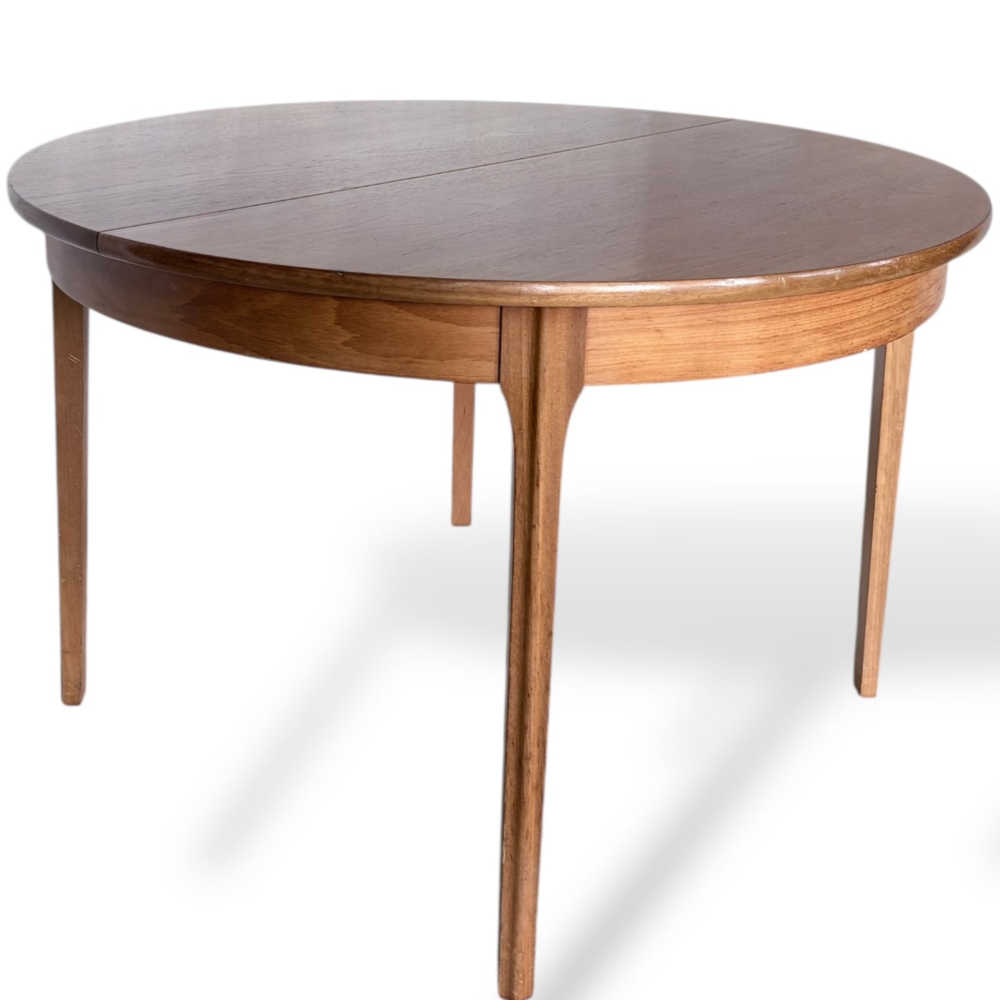 Vintage Teak Round Extending Dining Table by S Form