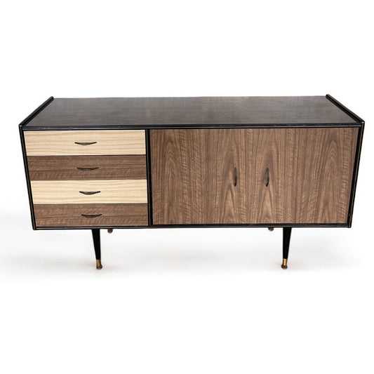 Mid Century Modern Formica Melamine Sideboard Drawers
