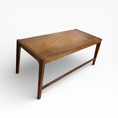 Mid-Century Teak Coffee Table with Sculpted Frame — view 2