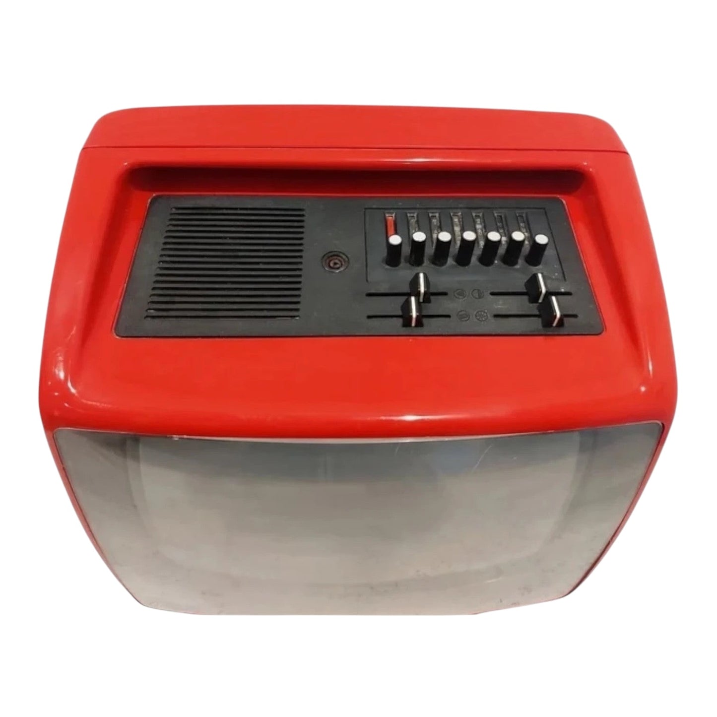 Mid Century Yugoslavian Red Portable Television