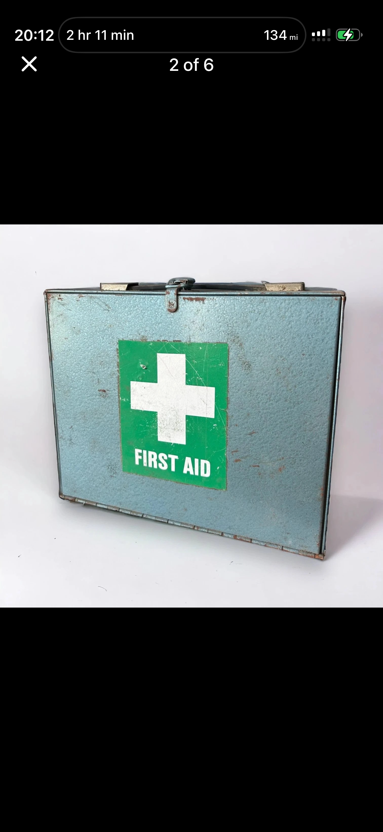 Vintage 1980s First Aid Metal Tin Box — view 6