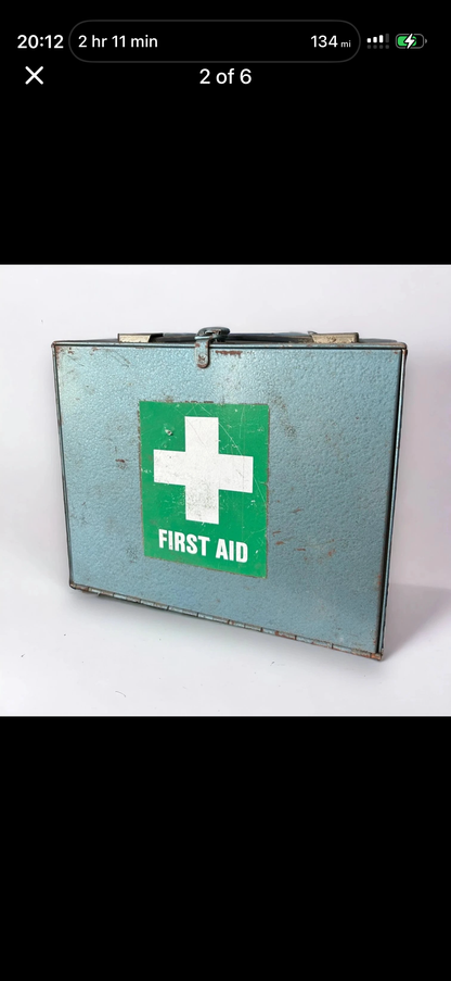 Vintage 1980s First Aid Metal Tin Box — view 6