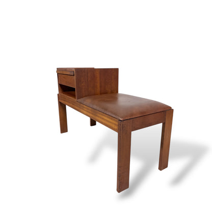 Mid Century Vintage Chippy Heath Telephone Table / Hall Bench
