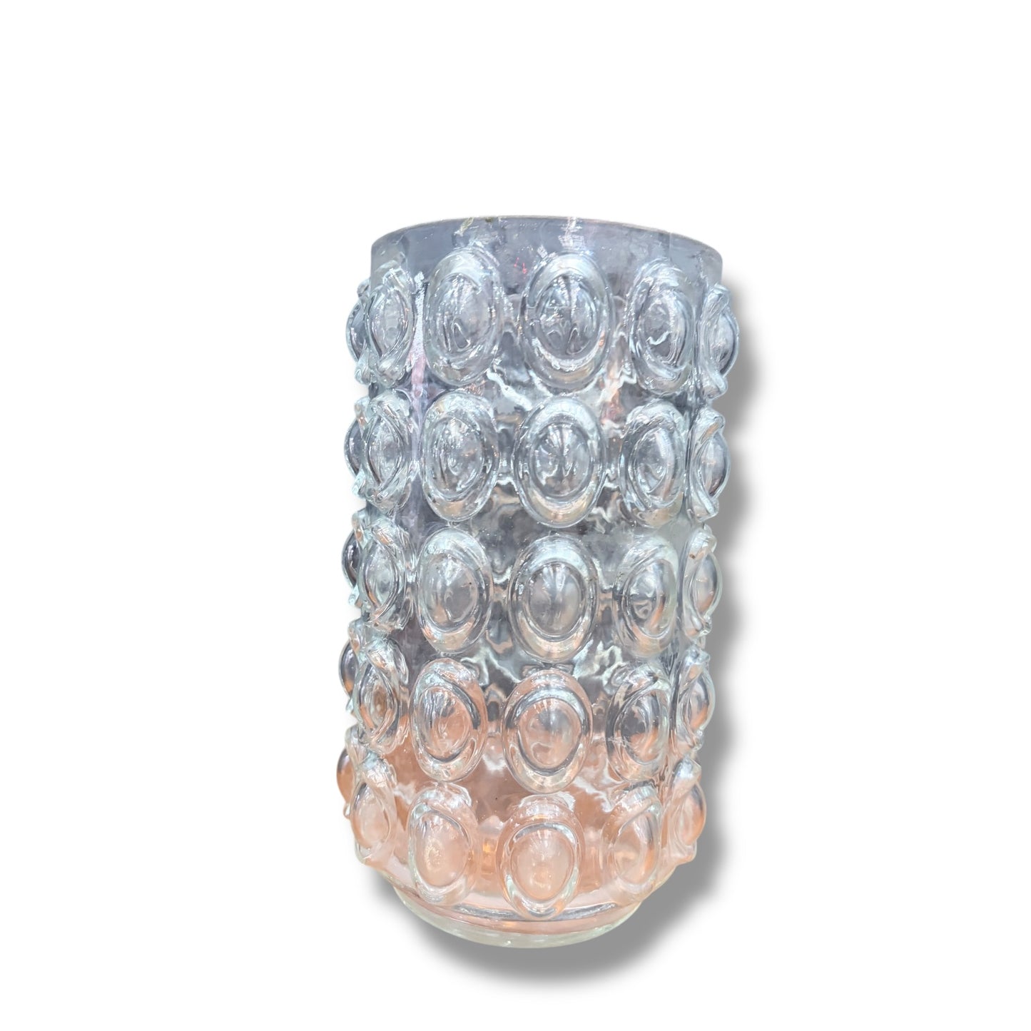 Mid Century Bubble Glass Vase – Vintage Textured Art Glass — view 4