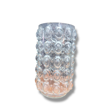 Mid Century Bubble Glass Vase – Vintage Textured Art Glass — view 4