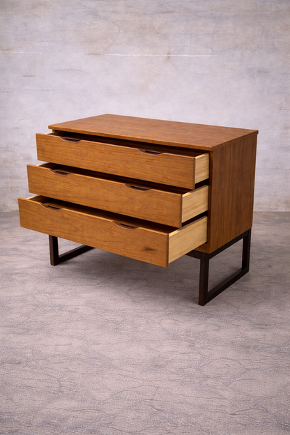 Mid Century Europa Formica and Teak Chest of Drawers
