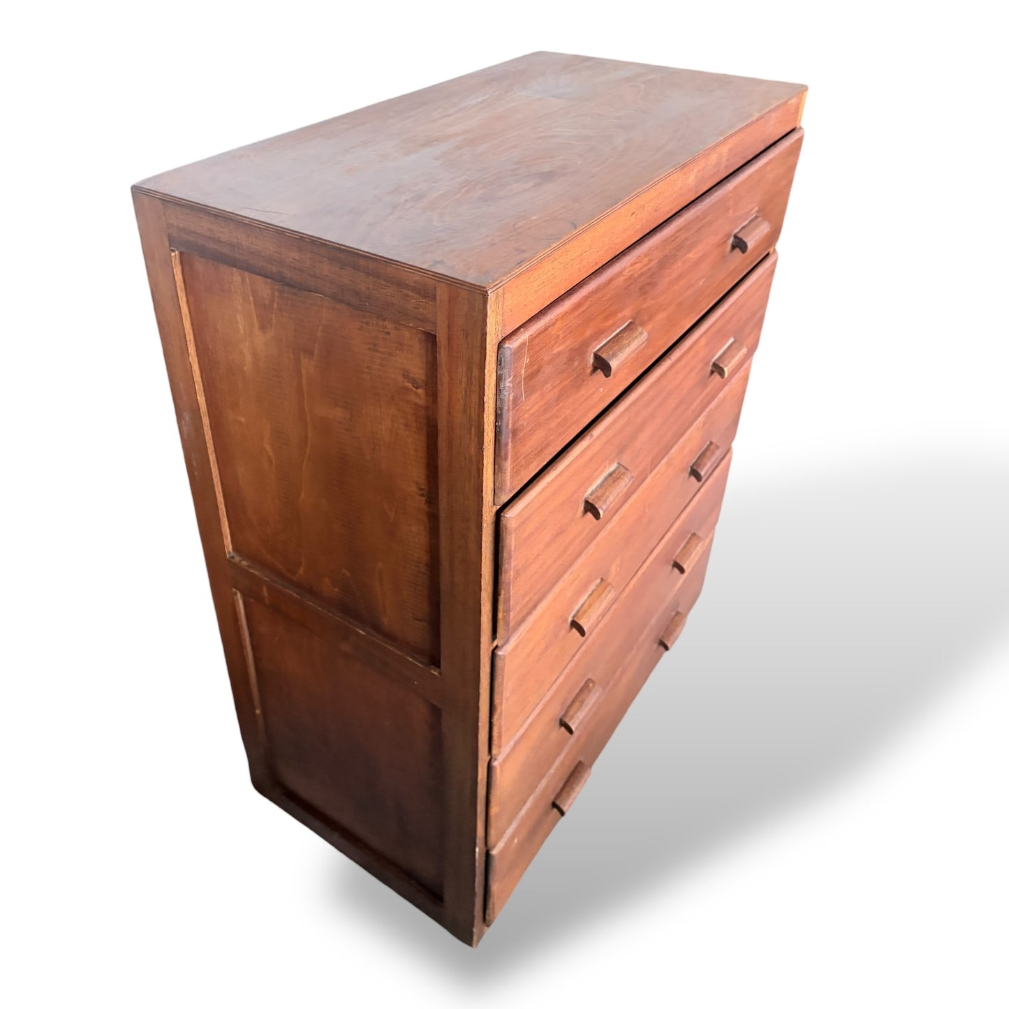 Mid-Century Oak Panelled Chest of Drawers