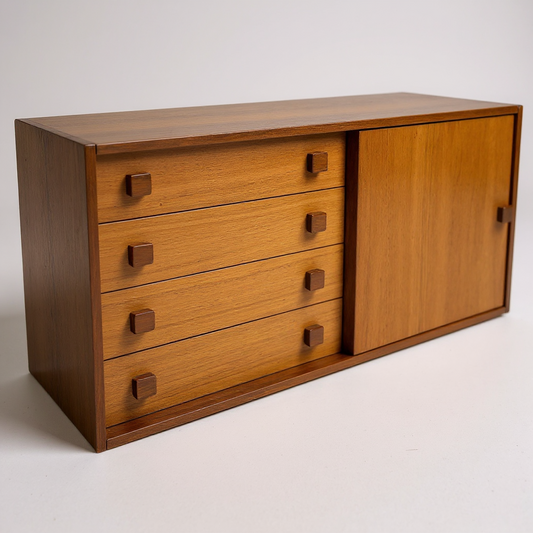 Domino Mobler Danish Teak Credenza | Mid-Century Modern Sideboard Cabinet