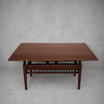 Mid Century Danish Metamorphic Elevator Dining / Coffee Table by Kai Kristiansen