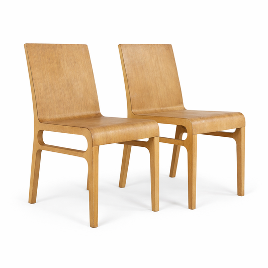 Vintage Pair of Bentwood Plywood Dining Chairs