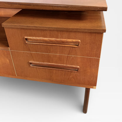 Floating Teak Sideboard – Mid-Century British Modernist Furniture With Warm Wood Tones