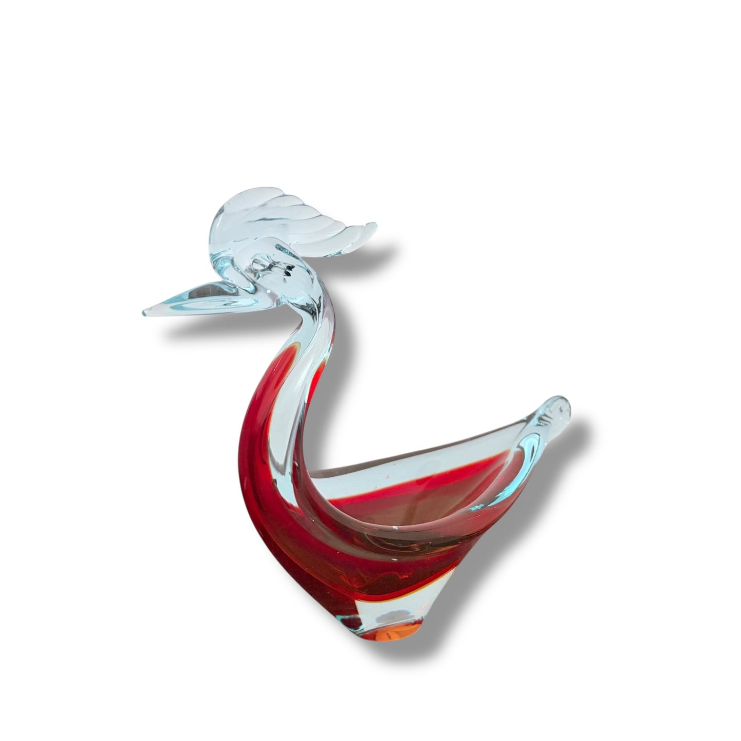 Mid-Century Murano Glass Swan Sculpture