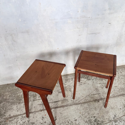 Mid Century Teak & Plywood Bedside Tables