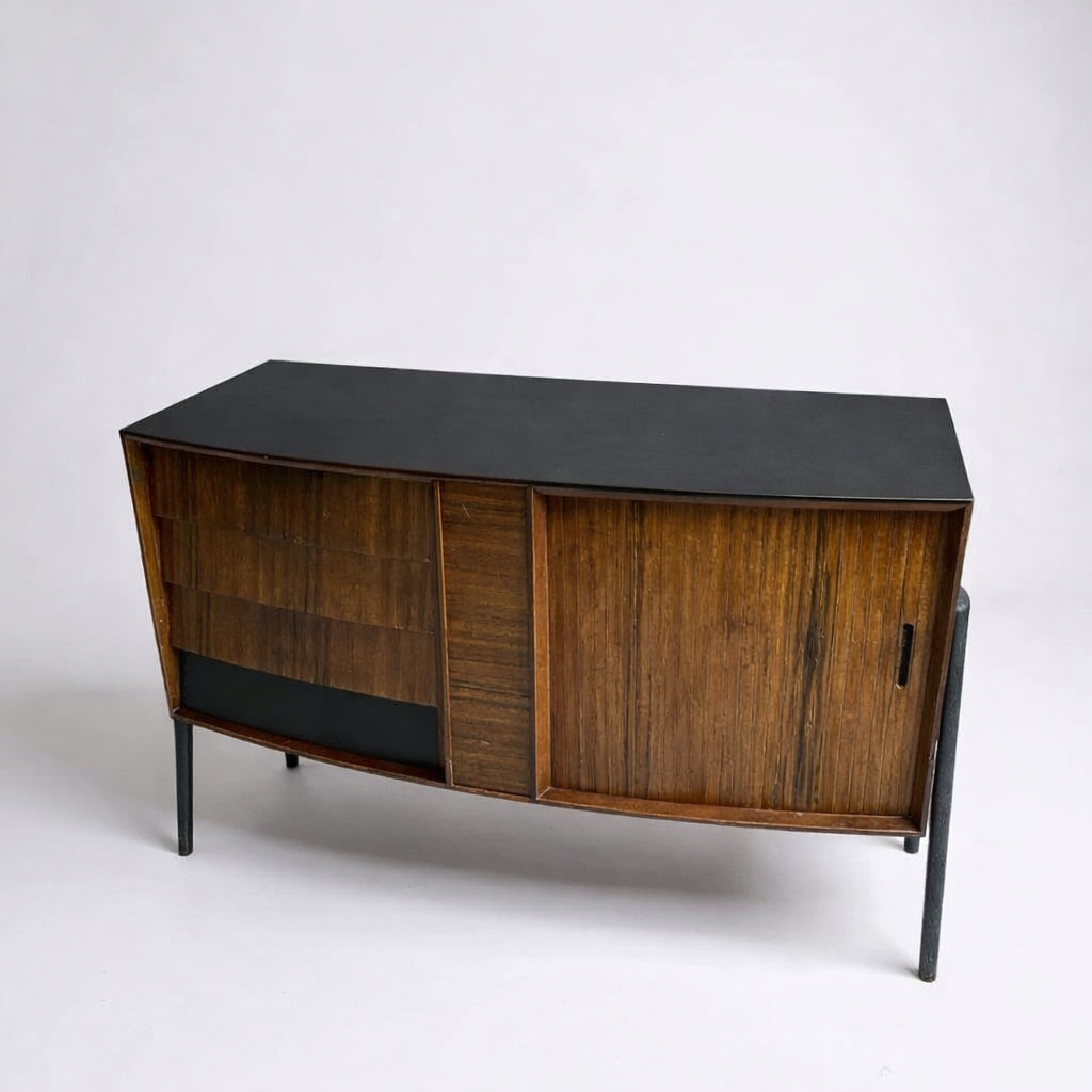 Vintage Mid-Century Zebrano Teak Sideboard by Herbert Gibbs