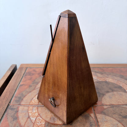 Antique French Maëlzel Metronome Wooden Pyramid Metronome