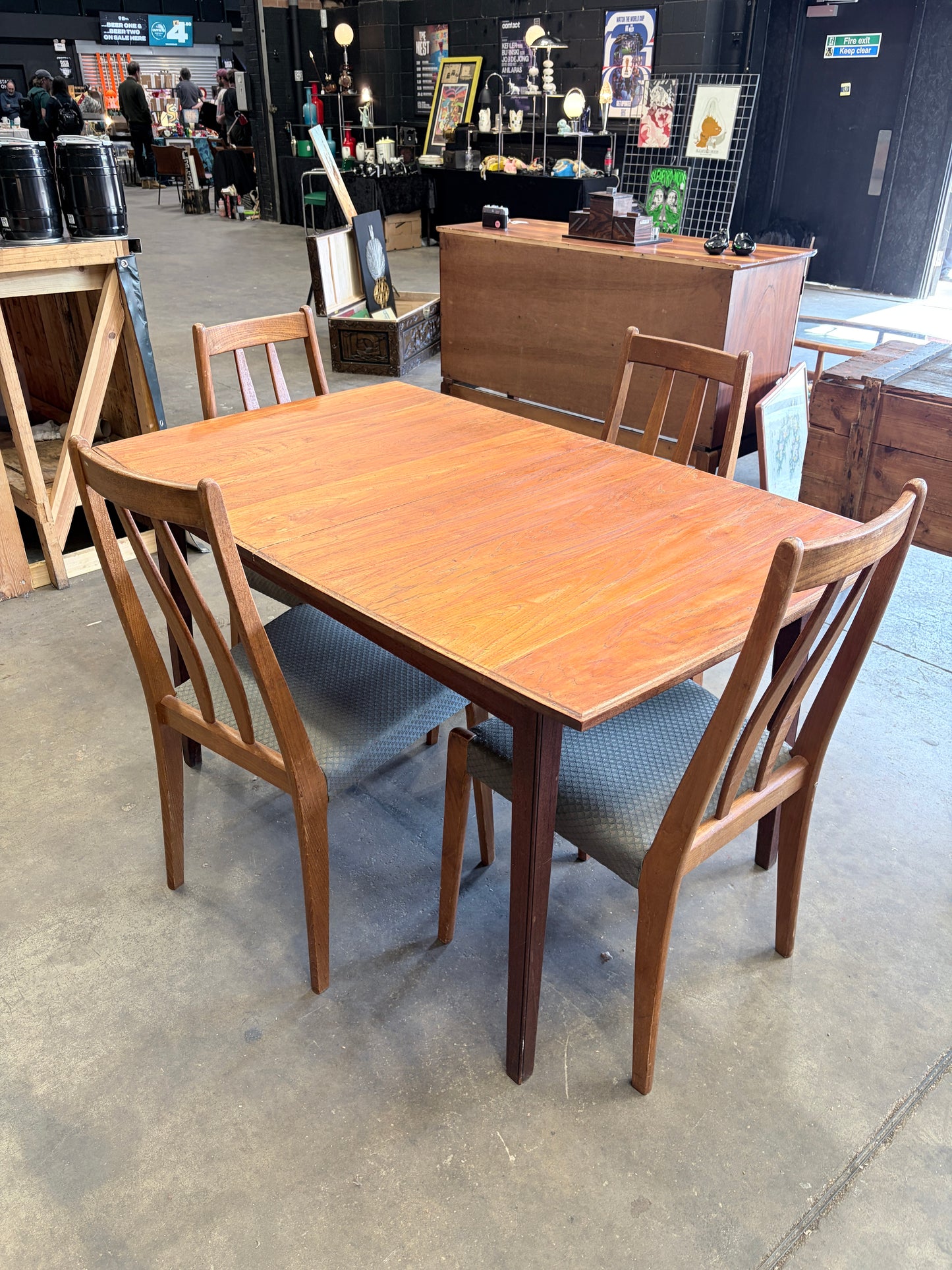 Mid Century Gordon Russell Dining Table & Drylund Danish Teak Chairs Set