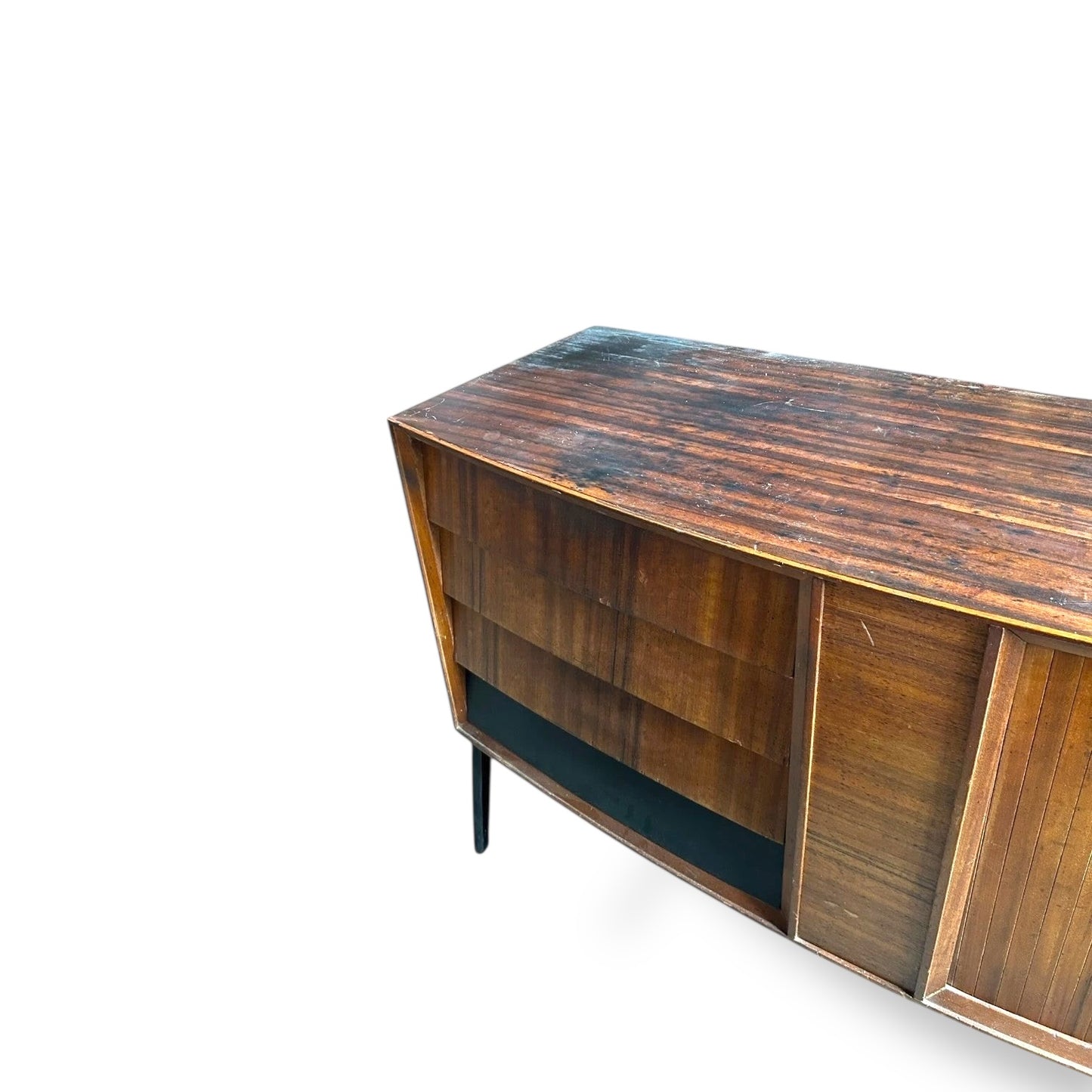 Vintage Mid-Century Zebrano Teak Sideboard by Herbert Gibbs