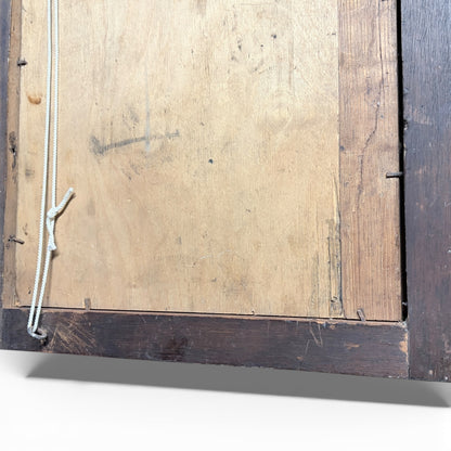 Antique Architectural Wood Marquetry Panel with Walnut Frame