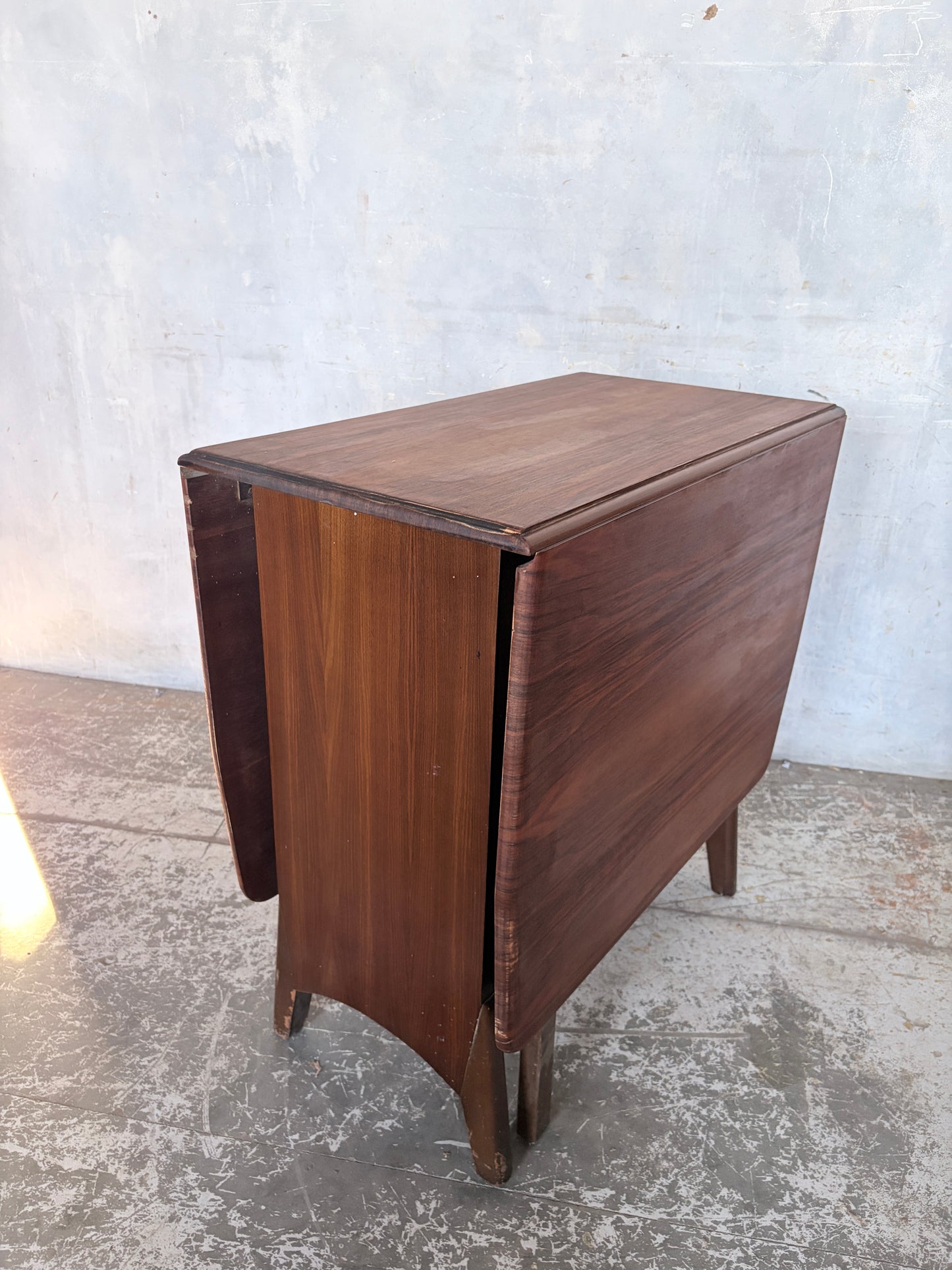 Art Deco Walnut Drop Leaf Dining Table