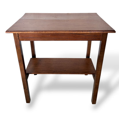Arts & Crafts Oak Hallway Table with Shelf