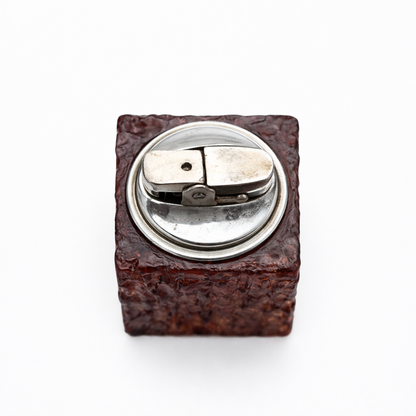 Vintage Italian Alabaster Table Lighter with Chrome Mechanism
