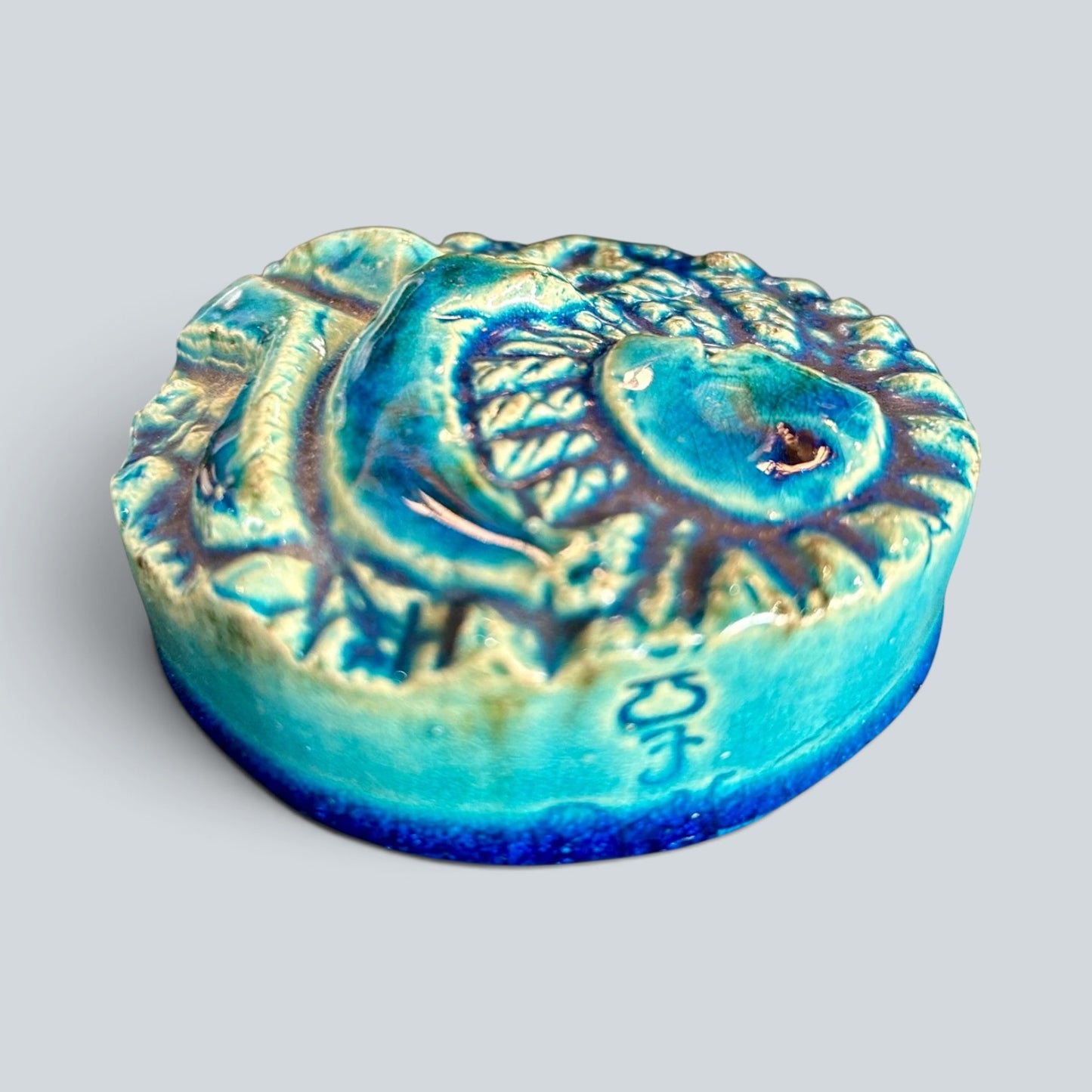 Mid Century Brutalist Ceramic Bird Paperweight by Henk Tieman | Dutch Studio Pottery
