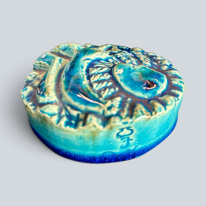 Mid Century Brutalist Ceramic Bird Paperweight by Henk Tieman | Dutch Studio Pottery