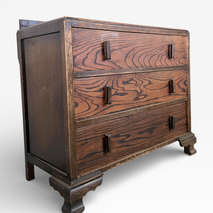 Art Deco Tiger Oak Chest of Drawers