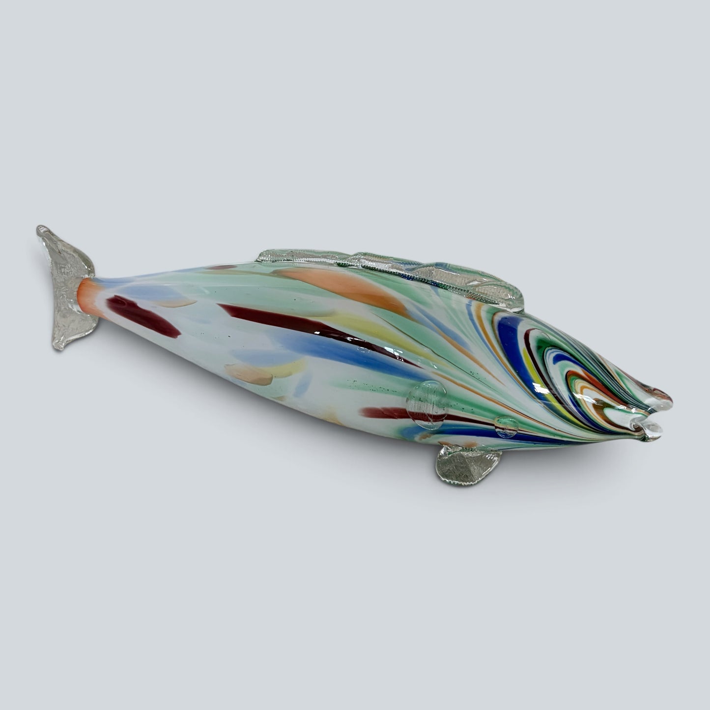 Large Mid Century Murano Hand-Blown Art Glass Fish Sculpture