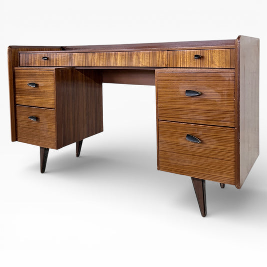 Mid-Century Lebus Walnut Writing Desk