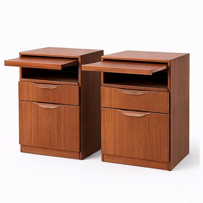 Pair of Teak Bedside Tables with Secret Drawer by Remploy