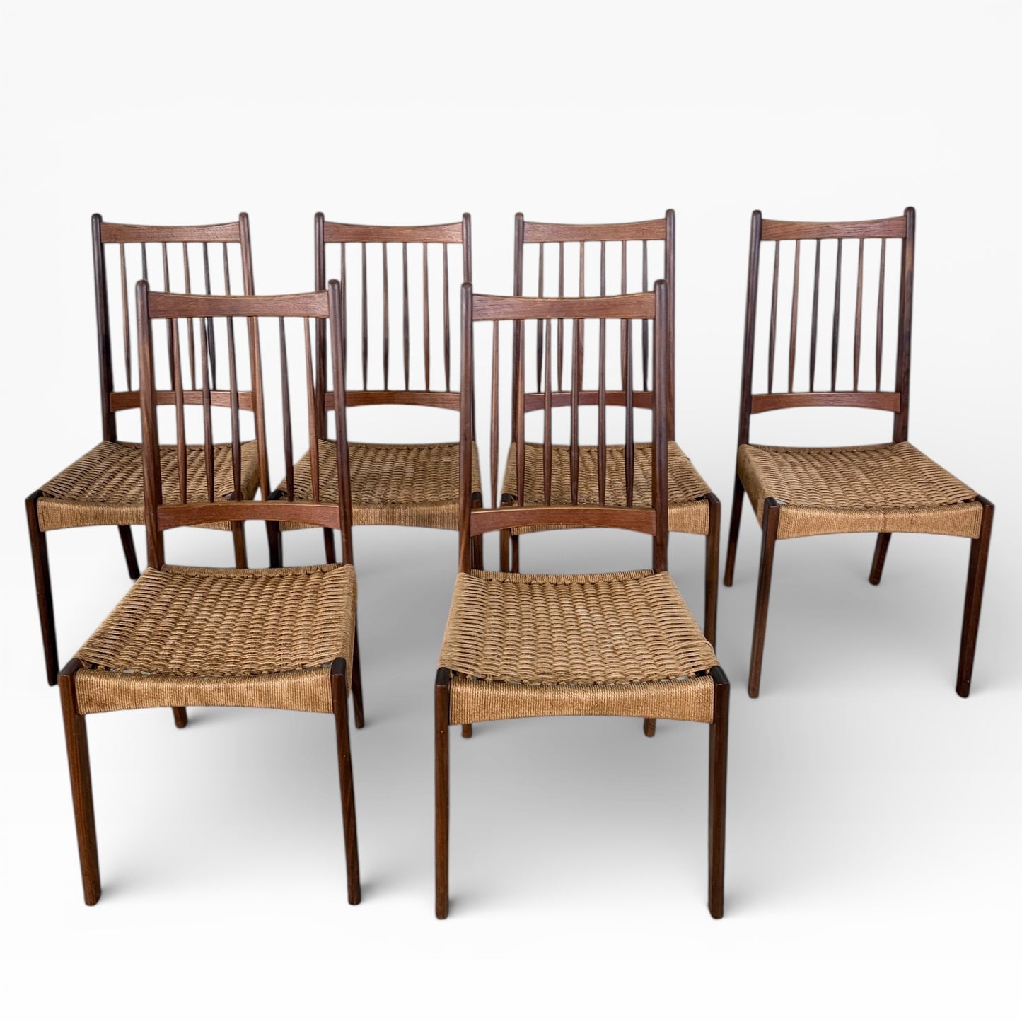 Set of 6 Danish Dining Chairs by Arne Hovmand-Olsen – Model MK200