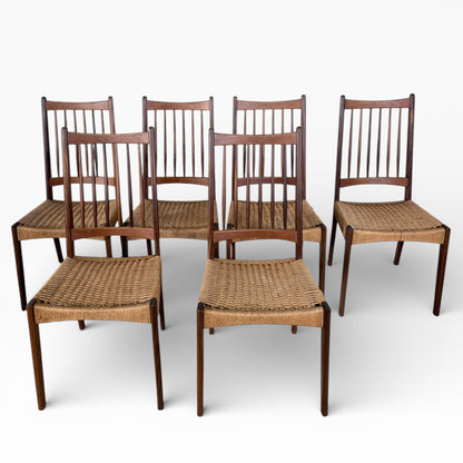 Set of 6 Danish Dining Chairs by Arne Hovmand-Olsen – Model MK200