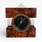 Vintage Mantel Clock – Italian Burr Walnut Veneer Art Deco Table Clock