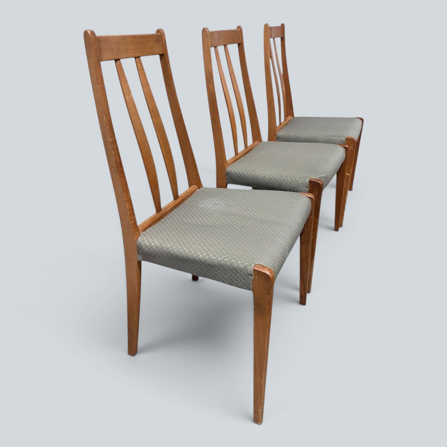 Mid Century Set of Four Danish Teak Dining Chairs by Dyrlund