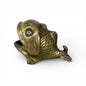 Vintage Brass Fish Figurine – Small Nautical Decorative Metal Fish with Aged Patina
