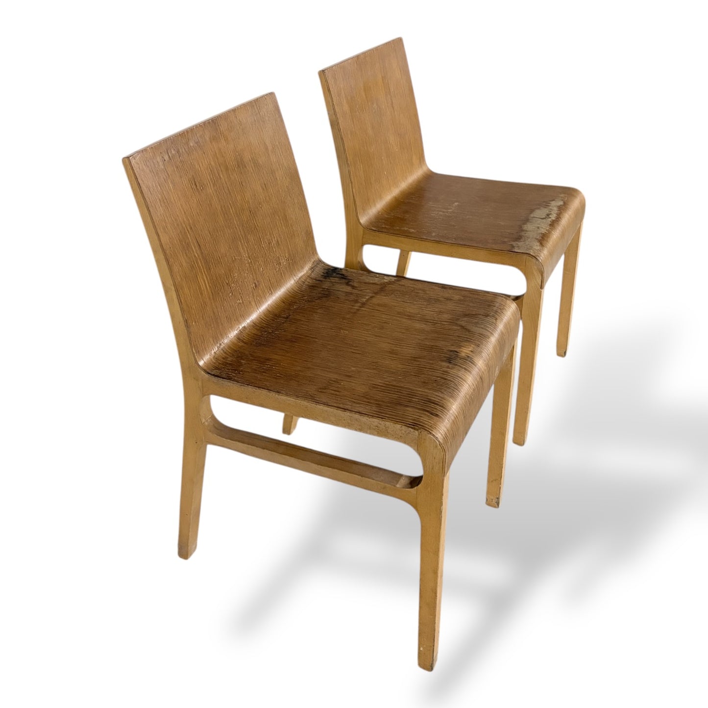 Vintage Pair of Bentwood Plywood Dining Chairs