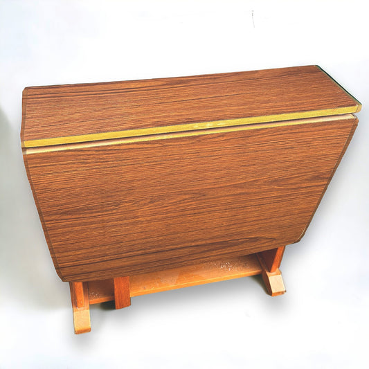 Mid Century Drop Leaf Formica Dining Table 1960s