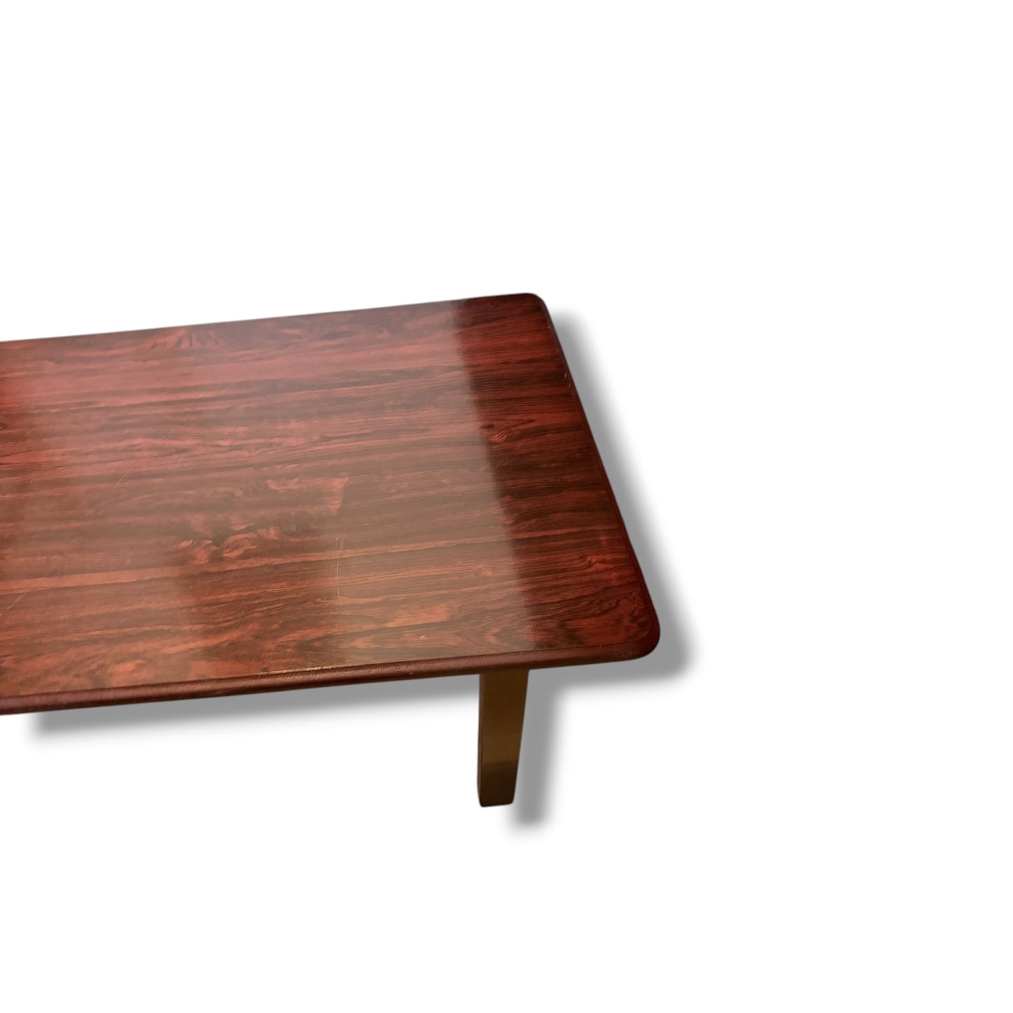 Retro Coffee Table – 1970s Rosewood Veneer Rectangular Living Room Centrepiece