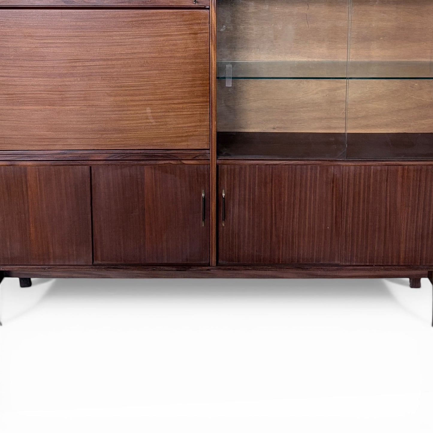 Vintage Beaver & Tapley Slim Teak Bookcase Cabinet by Guy Rogers